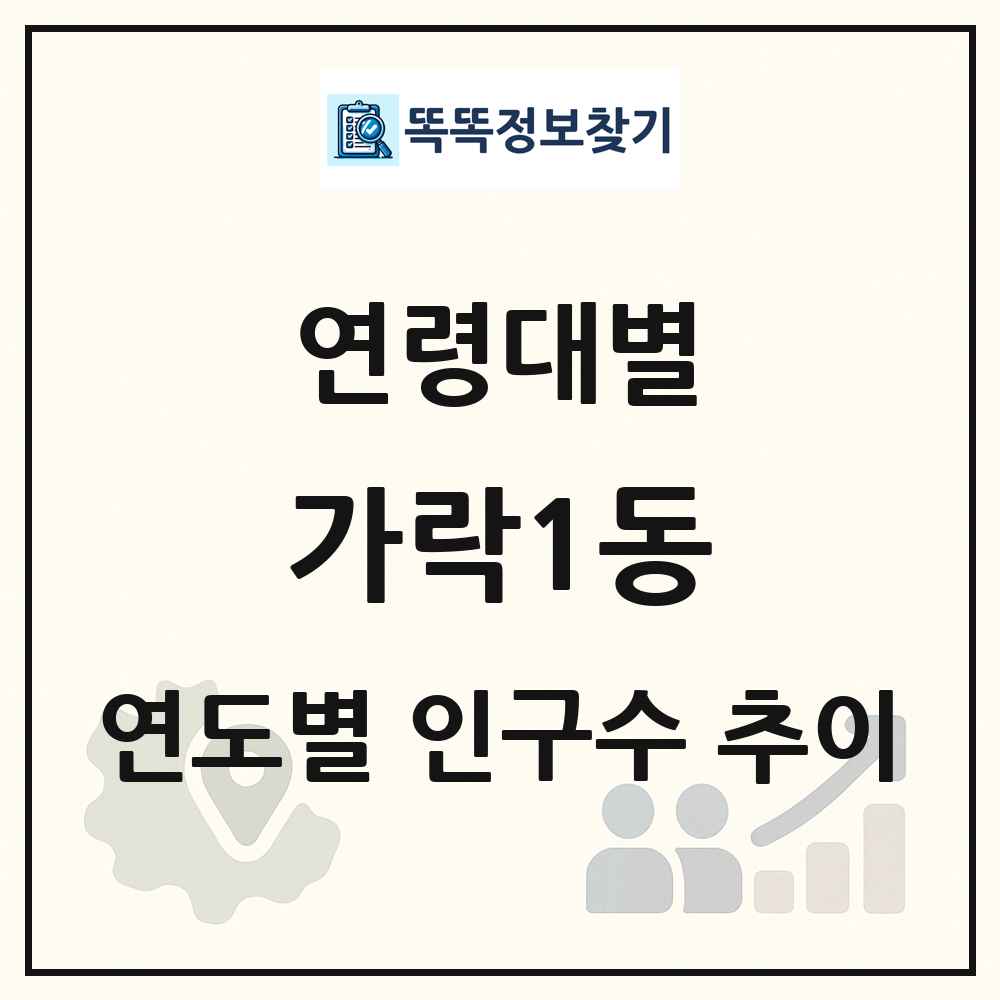 가락1동 생애주기별 인구수 링크 그림